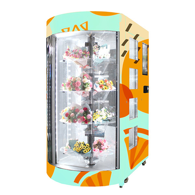 Armadi di vendita del mazzo del negozio di fiore fresco del distributore commerciale automatizzati con l'umidificatore