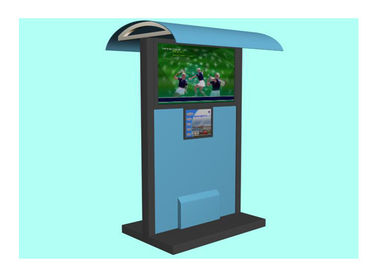 Multimedia che annunciano chiosco impermeabile, sistema all'aperto dei chioschi del touch screen LCD con il riparo
