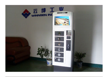 Il distributore automatico LCD della stazione di carico del telefono cellulare del touch screen a 19 pollici ha condotto il caricatore leggero
