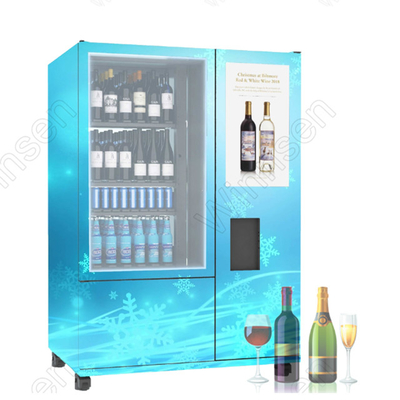 LCD d'acciaio irregolare 22inch di verifica di età dell'elevatore del distributore automatico del vino del touch screen