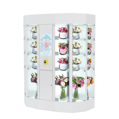 Distributore automatico rotondo del frigorifero dell'erogatore del fiore con l'armadio di raffreddamento astuto 120V