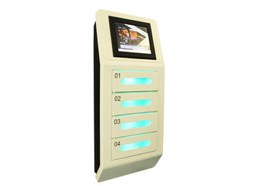 UV-C sterilizzi il supporto a 10 pollici della parete del touch screen di 4 di Digital degli armadi stazioni di carico del telefono cellulare