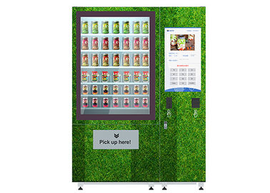 Distributore automatico fresco su ordinazione del nastro trasportatore dell'alimento della macedonia con ascensore