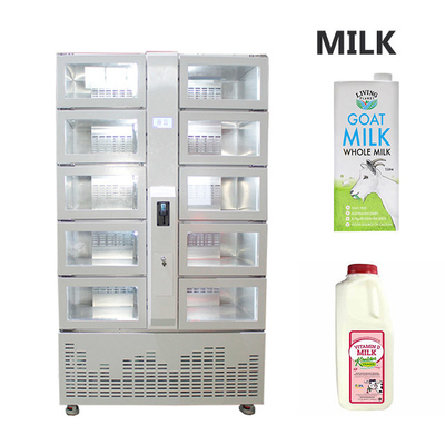 Automatico automatico di vendite di cibi e latte con armadietti