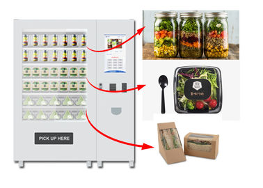 Schermo a 22 pollici fresco refrigerato di pubblicità del distributore automatico dell'insalata della frutta automatica
