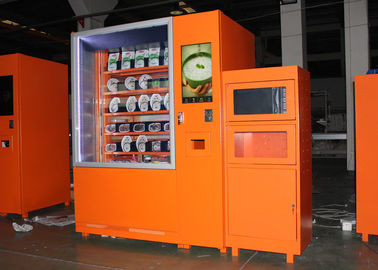 Distributore automatico su ordinazione del panino di microonda dell'aeroporto con il rapporto di vendite, chiosco automatizzato