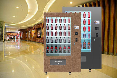 Distributore automatico della bottiglia di vino di progettazione di Winnsen con il nastro trasportatore del sistema di raffreddamento del touch screen di pubblicità 32inch