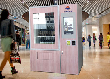 Distributore automatico di lusso del vino dell'elevatore con il grande sistema del telecomando dello schermo di pubblicità