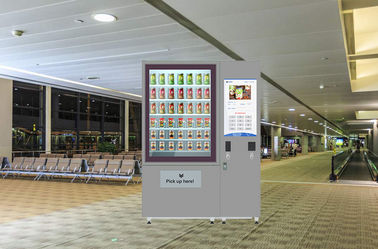 Distributore automatico di Bill Note Credit Card Operated della moneta per le bevande degli spuntini con la grande funzione di pubblicità del touch screen