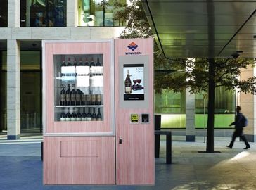 Mini distributore automatico del vino del mercato di Winnsen con il sistema dell'ascensore dell'elevatore, touch screen a 22 pollici