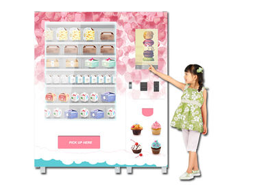 Distributore automatico di raffreddamento refrigerato dell'alimento, distributore automatico sano del pasto con la microonda