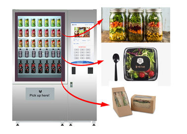 Distributore automatico fresco dell'insalata del supporto con il sistema dell'ascensore ed il sistema a distanza di pubblicità