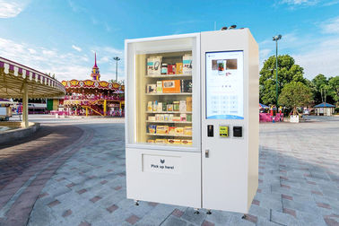 Distributore automatico del frigorifero della farmacia, micro distributore automatico del mercato con il nastro trasportatore