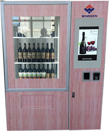 Trasportatore del vino rosso del touch screen con il chiosco del distributore automatico dell'elevatore con il multi speciale Deisgn del corpo di acciaio di lingue UI