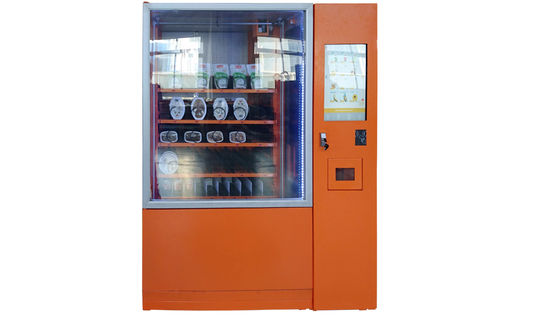 Opzione dell'interno combinata di pagamento di Non tocco del touch screen del distributore automatico della bottiglia di vetro delle verdure di insalata grande