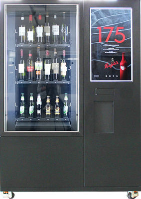 Grande distributore automatico del vino della bottiglia del touch screen con la piattaforma ed il accettore a distanza di Bill della moneta