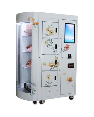 Distributore automatico di self service del fiore fresco di Rosa con la finestra trasparente telecomandata che mostra sistema di raffreddamento
