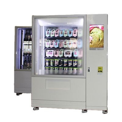Pubblicità del distributore automatico a gettoni LCD dell'alimento di tocco con il sistema di raffreddamento