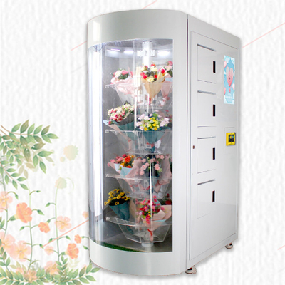 Distributore automatico LCD fresco del fiore del ODM dell'OEM con lo scaffale trasparente