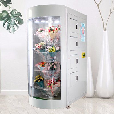 Distributore automatico umidificato refrigerato del mazzo del fiore con lo scaffale trasparente