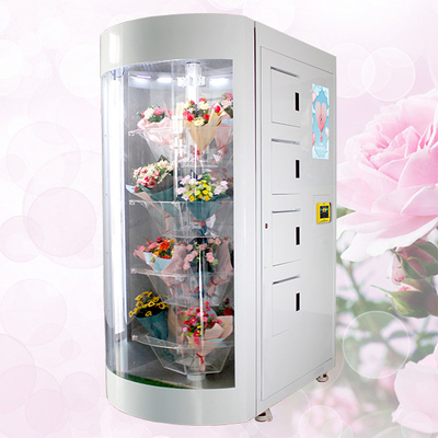 Un distributore automatico floreale di 360 rotazioni con il lettore della carta di credito