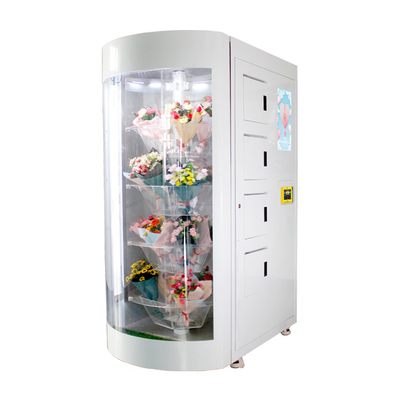 24 ore del negozio di alimentari di self service del fiore fresco di distributore automatico con il frigorifero e l'umidificatore