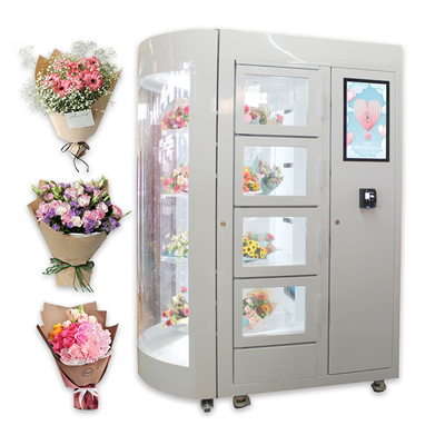 24 distributori automatici dei fiori freschi dei mazzi automatizzati con il LED che accende esposizione