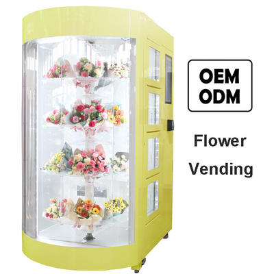 24 ore della convenienza del distributore automatico del deposito del negozio dell'attrezzatura di ODM dell'OEM floreale floreale con l'umidificatore