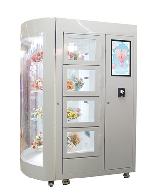 24 ore di pagamento di Mini Mart Flower Vending Lockers Machine Smart Card hanno laminato a freddo l'acciaio