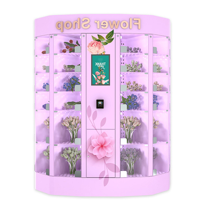 QR pagano la moneta Bill Card With Touch Screen dell'armadio di vendita del fiore fresco