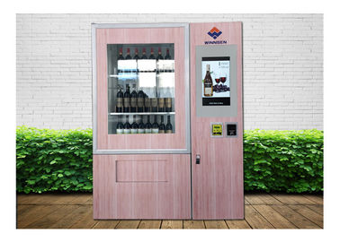 Distributore automatico astuto automatico del vino di multimedia con il sistema dell'elevatore, chiosco di vendita della birra del succo