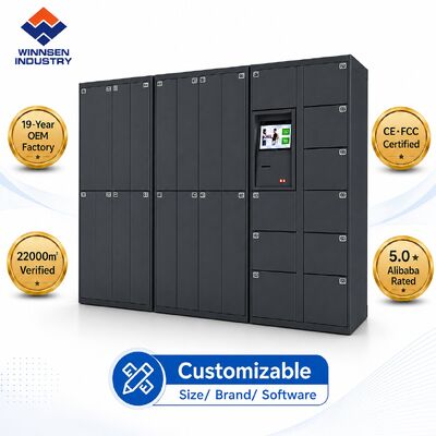 Qualità Smart Laundry Locker con touchscreen Android da 15,6" per la gestione remota cloud e scomparti personalizzabili fabbrica