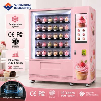 Qualità Cake and Bread Vending Machine Refrigerated Bakery Vending Machine with Smart Elevator fabbrica