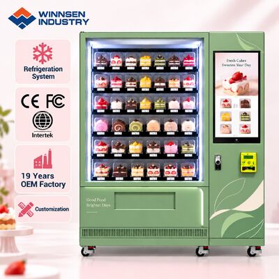 Qualità Distributore automatico di torte da forno refrigerate Winnsen certificato CE FCC OEM ODM design logo personalizzato fabbrica