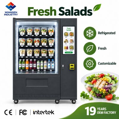 Qualità Winnsen Refrigerated Salad Vending Machine for Gym Fitness Center Fresh Meals fabbrica