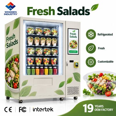 Qualità Smart Salad Vending Machine with Refrigerated Display Adjustable Shelves Touch Screen fabbrica