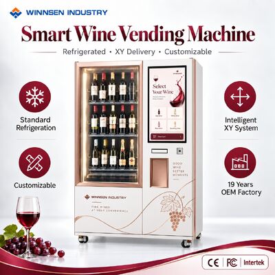 Qualità Winnsen Outdoor Weather Resistant Wine Vending Machine Cold Storage Touch Screen Operation fabbrica
