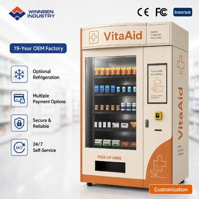 Qualità Winnsen 24H Smart Pharmacy Vending Machine Refrigerazione touchscreen Chiosco di medicina per la comunità fabbrica