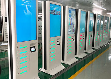 Stazione di carico del chiosco del telefono locativo LCD di pubblicità con il sistema di software del lettore della carta di credito e di APP