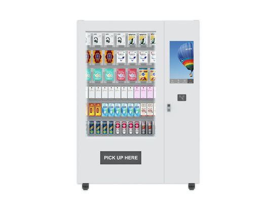 Distributore automatico della farmacia di self service con la piattaforma del telecomando del sistema dell'ascensore