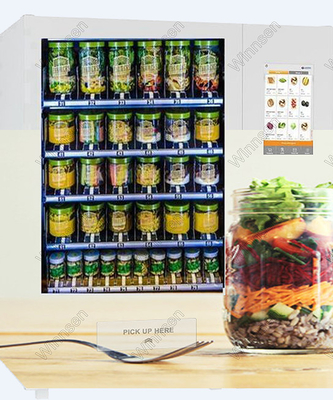 Distributore automatico del barattolo dell'insalata della carta di credito del touch screen