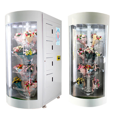 Il distributore automatico di qualità superiore del fiore fresco ha laminato a freddo l'acciaio con il touch screen LCD