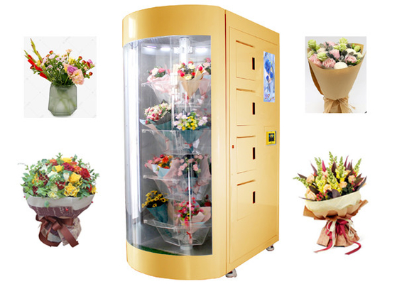 Holland Denmark Customized 24 ore del fiore di distributore automatico fresco di taglio con l'umidificatore di refrigerazione per il mercato di Europa